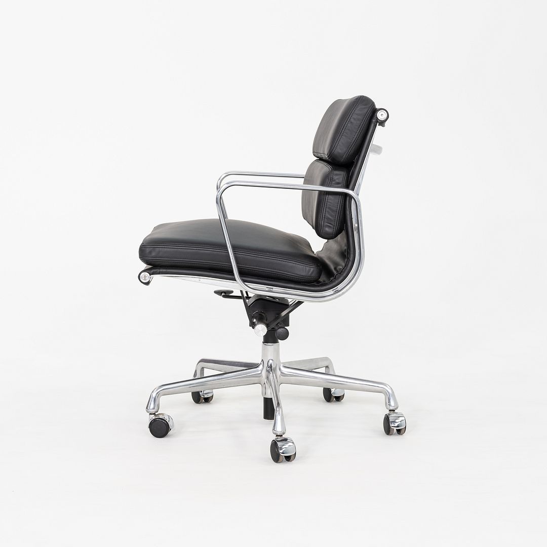 SOLD C. 2020 Herman Miller Eames Soft Pad Management Desk Chair in Black Leather 1x Available