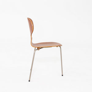 1960s Set of Four Arne Jacobsen for Fritz Hansen Ant Chairs Teak w/ Steel Legs