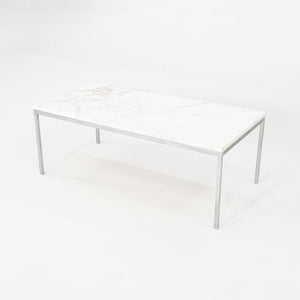 1960s Florence Knoll Marble and Chromed Steel Coffee Table 45 x 23 x 17 inches