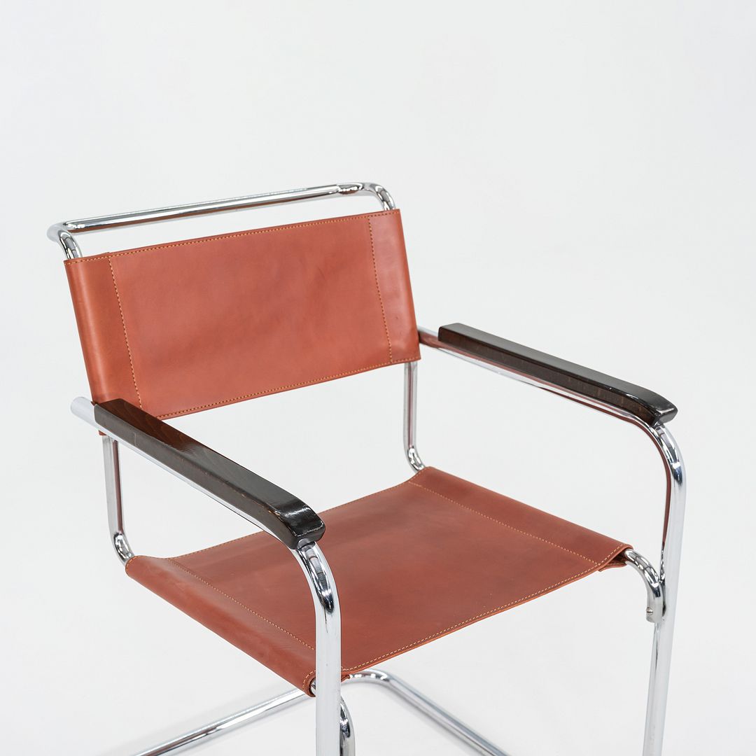 1960s Set of Eight Marcel Breuer for Thonet Dining Chairs in New Chestnut Saddle Leather