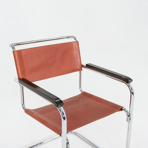 1960s Set of Eight Marcel Breuer for Thonet Dining Chairs in New Chestnut Saddle Leather