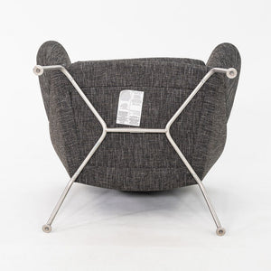 2022 CH468 Oculus Lounge Chair and Ottoman by Hans Wegner for Carl Hansen Grey Fabric 3x Available