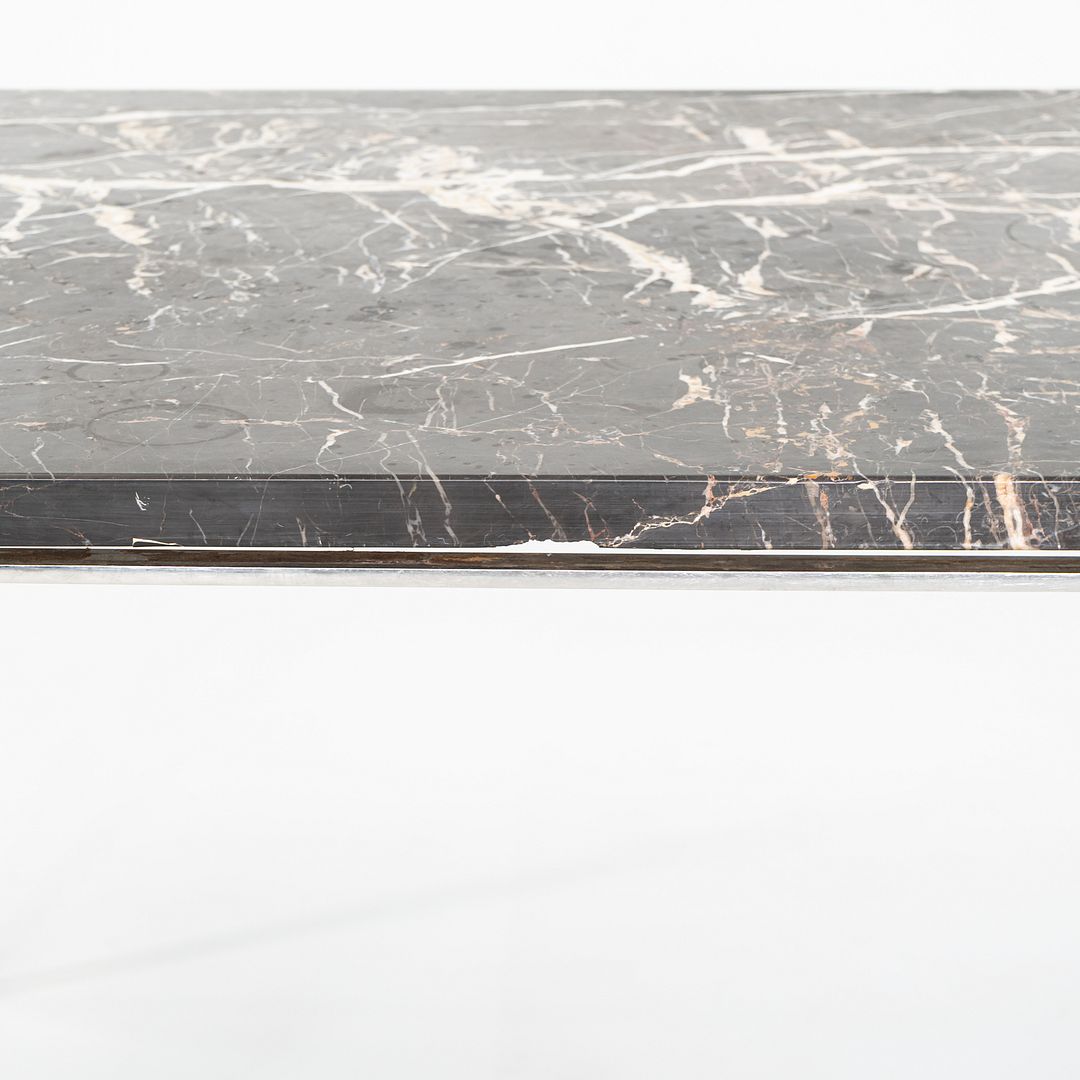 1960s Gordon Bunshaft and Davis Allen of SOM Stainless, Marble, and Wood Table