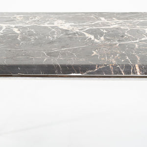 1960s Gordon Bunshaft and Davis Allen of SOM Stainless, Marble, and Wood Table