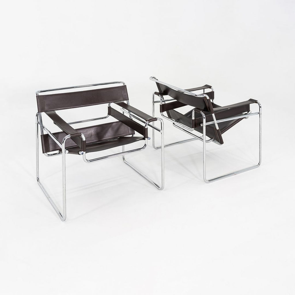 1960s Marcel Breuer for Gavina / Knoll Wassily B3 Lounge Chair in Brown 2x Avail