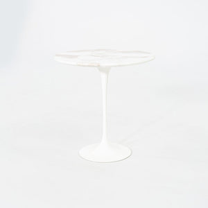 2003 Eero Saarinen for Knoll Tulip Side Table in Calacatta Gold Marble 20 inches