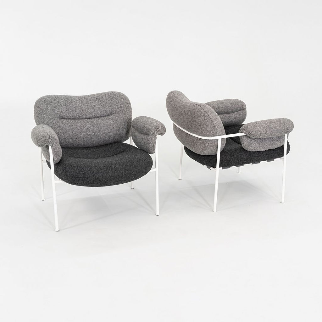 2018 Pair of Fogia Bollo Lounge Chairs by Andreas Engesvik in Grey Fabric