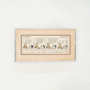 SOLD 1976 Original Framed Double Matted Doonesbury Cartoon by Garry Trudeau, April 07