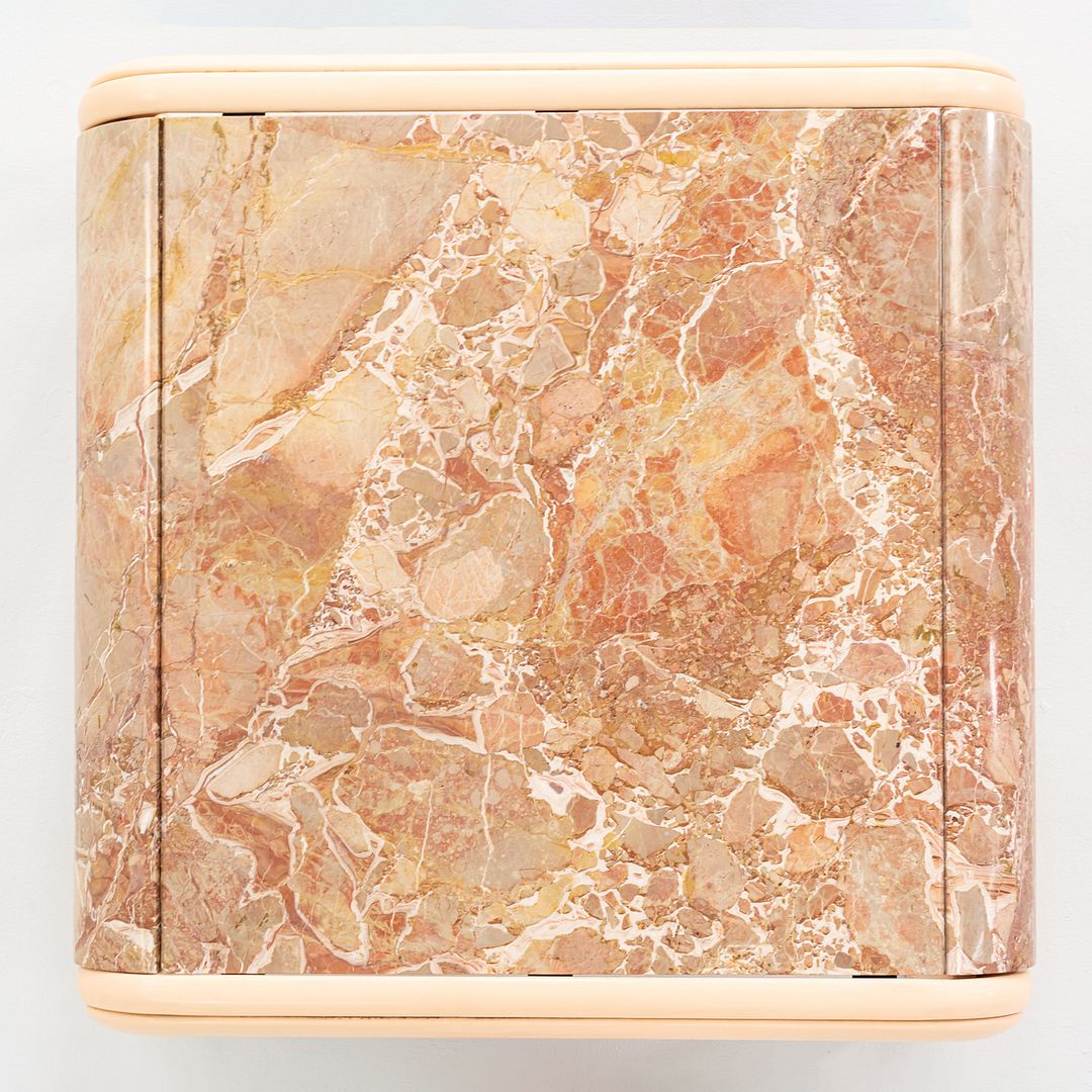 SOLD 1984 Gae Aulenti for Knoll International Orsay Coffee Table w/ Curved Marble Top