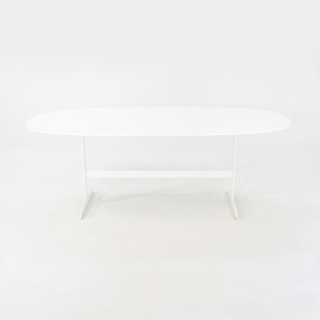 SOLD 2000s Jasper Morrison for Cappellini White Lacquer Simplon Dining Table 79x39x29