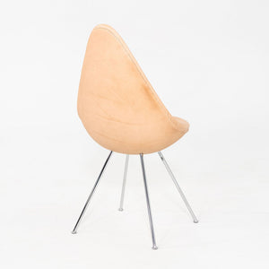 2024 Arne Jacobsen for Fritz Hansen Drop Dining Chair Rustic Leather Upholstery