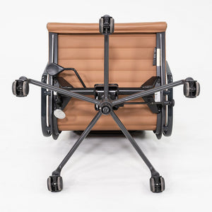 2019 Herman Miller Eames Aluminum Executive Desk Chair Brown Leather Upholstery