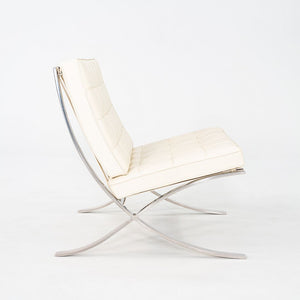 1970s Pair of Mies van der Rohe Knoll Barcelona Chairs with Stainless Frames