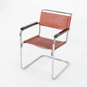 1960s Set of Eight Marcel Breuer for Thonet Dining Chairs in New Chestnut Saddle Leather