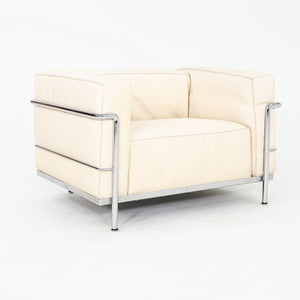 2000s Le Corbusier Jeanneret Perriand for Cassina LC3 Club Lounge Chair in Ivory