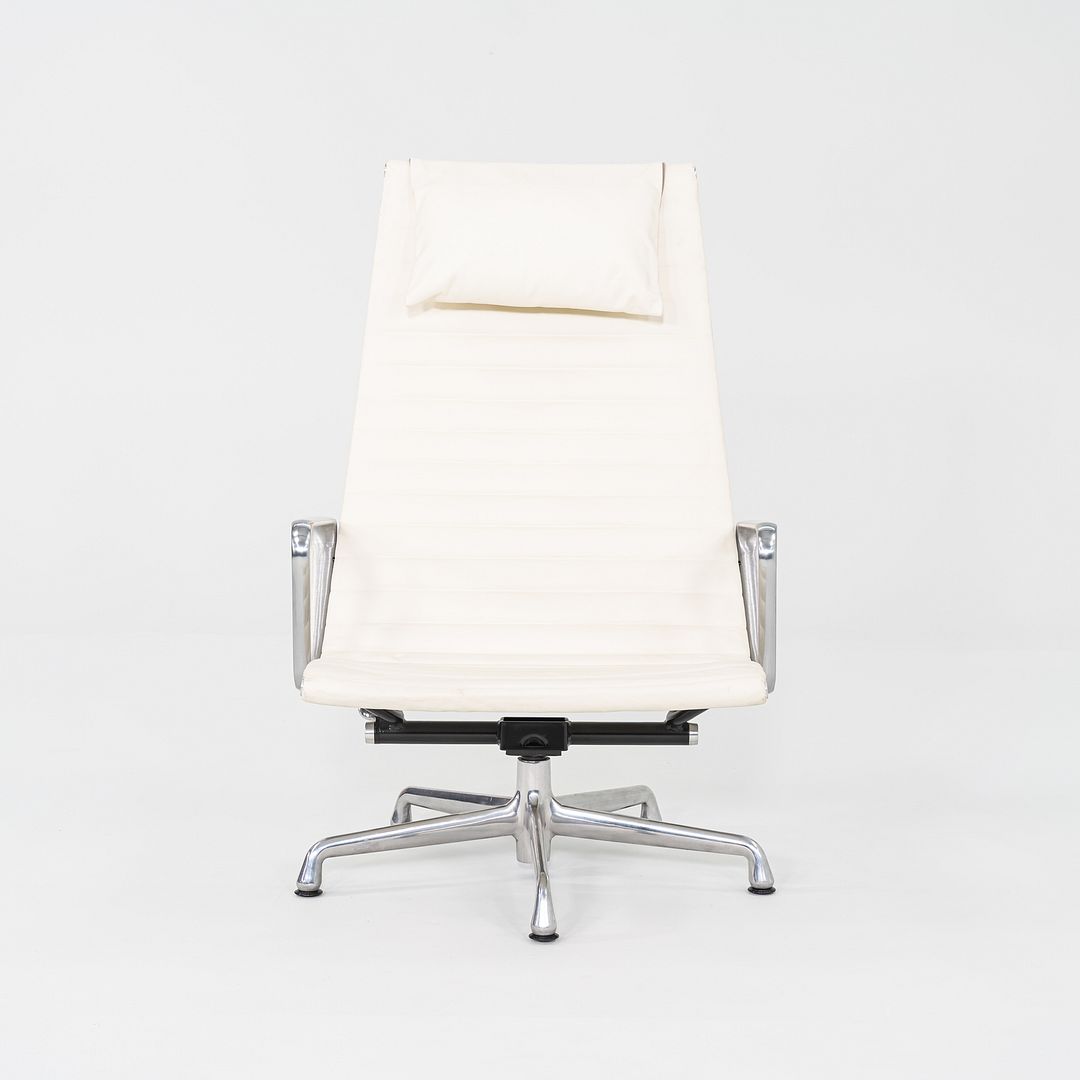 2009 Herman Miller Eames Aluminum Group Lounge Chair with 2101 Ivory Leather