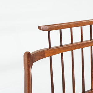 1959 Thomasville American Black Walnut Modern Full Size Headboard / Bed Frame
