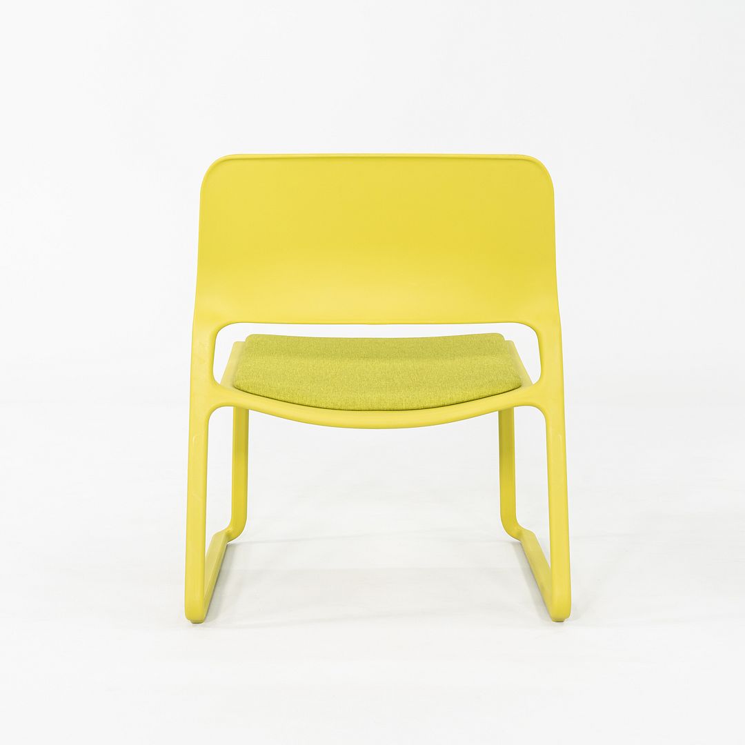 2010s Set of Four Don Chadwick for Knoll Spark Lounge Stacking Chairs Lime Green