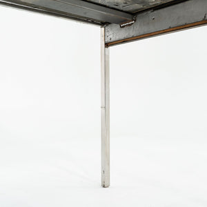 1960s Gordon Bunshaft and Davis Allen of SOM Stainless, Marble, and Wood Table