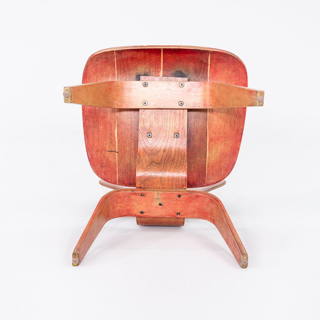 C. 1953 Herman Miller Eames DCW Dining Chair in Molded Plywood w/ Red Dye Finish