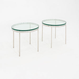 1966 Pair of Gordon Bunshaft & Davis Allen of SOM Round Glass Side / End Tables