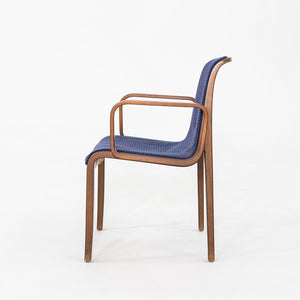 1971 Bill Stephens for Knoll 1300 Series Dining Chair in Blue Fabric and Walnut