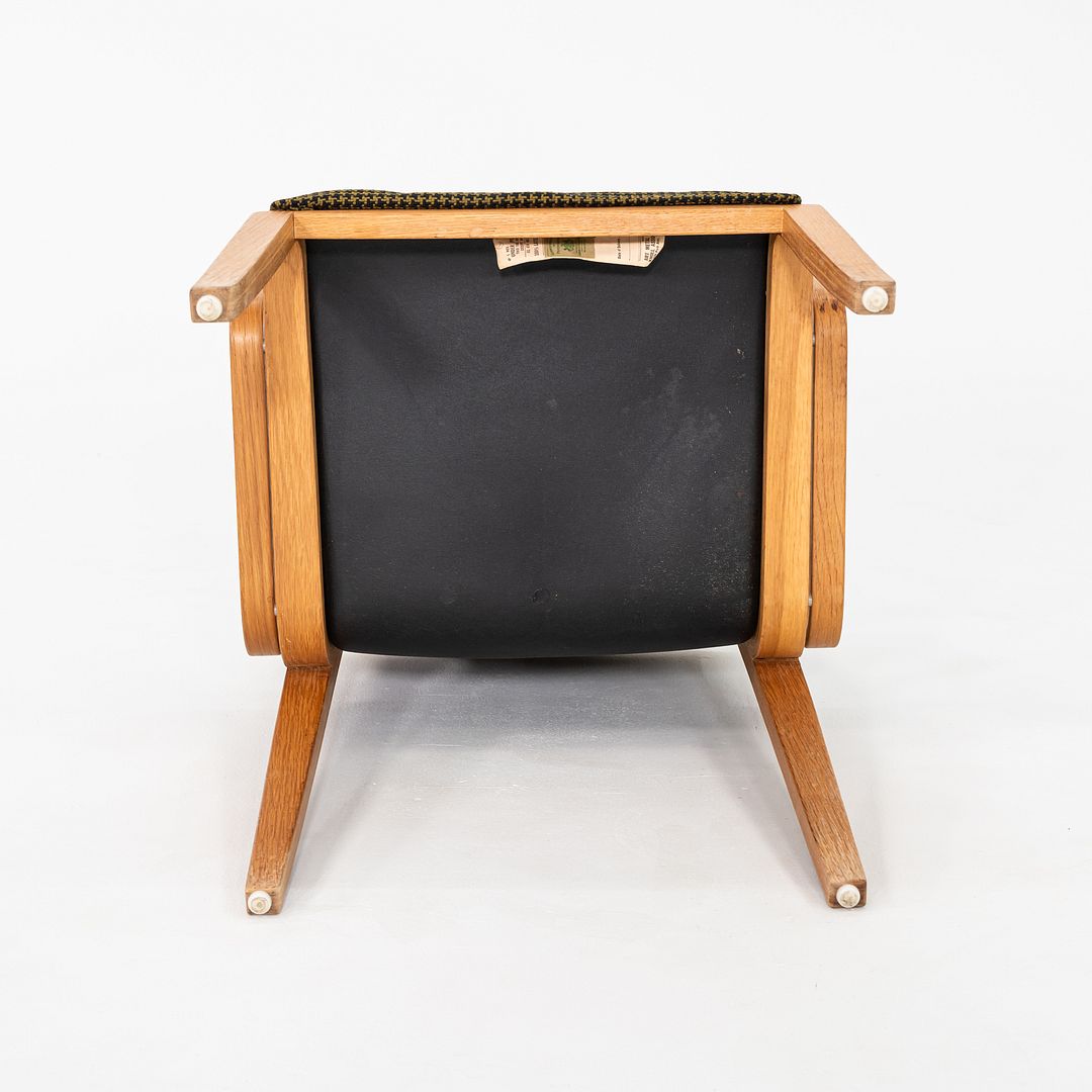 1970 Pair of Bill Stephens 1300 Series Dining Chairs for Knoll w/ Green Fabric