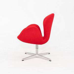 2008 Arne Jacobsen for Fritz Hansen Swan Lounge Chair in Red Fabric 3x Available