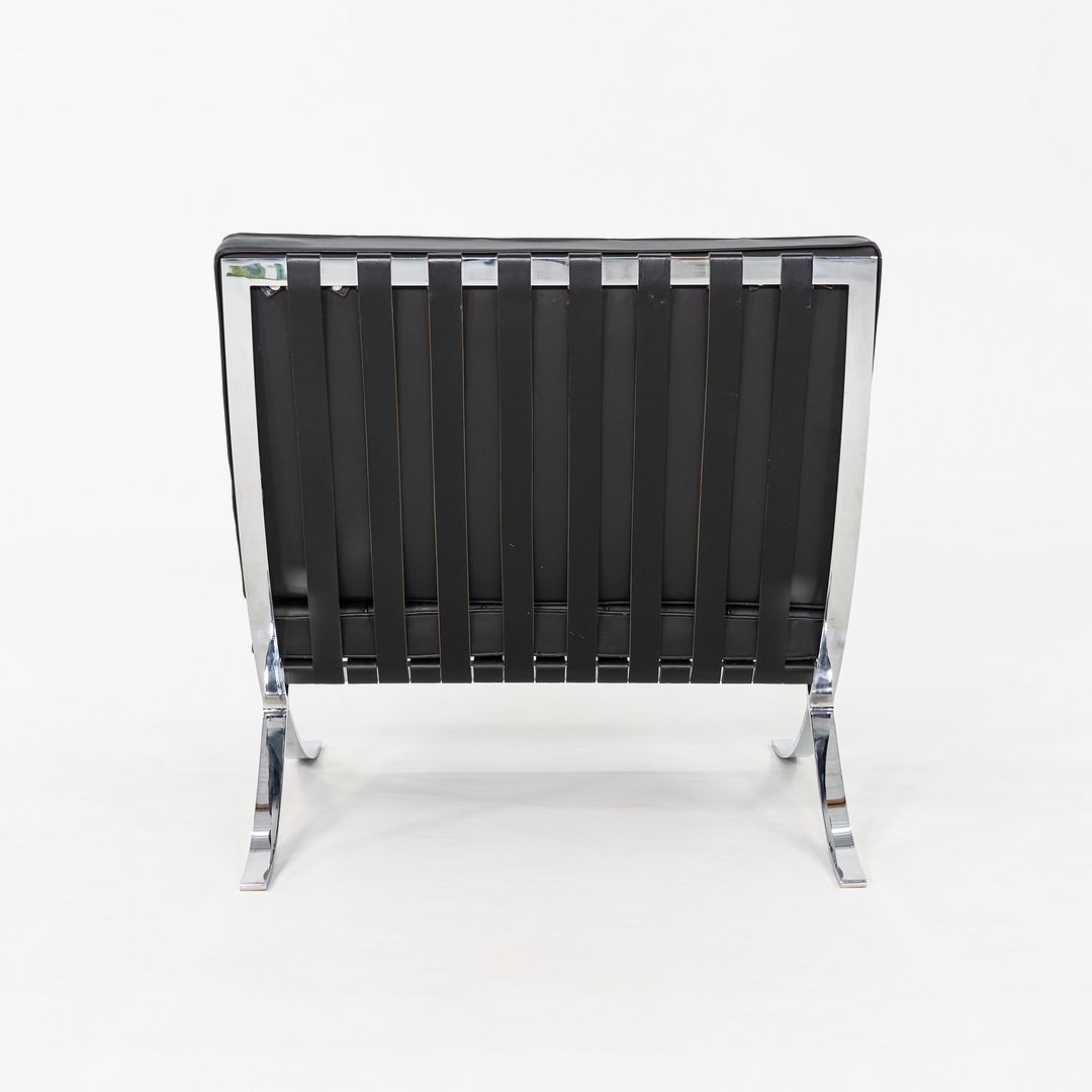2010s Mies van der Rohe for Knoll Barcelona Lounge Chair Black Leather & Chrome