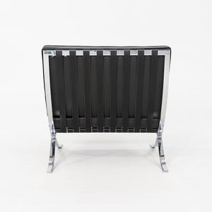 2010s Mies van der Rohe for Knoll Barcelona Lounge Chair Black Leather & Chrome