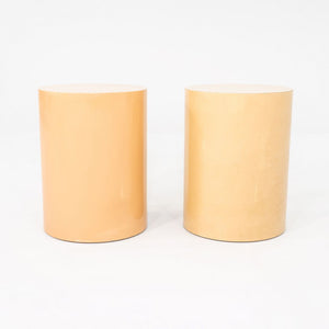 Pair of 1970s Paul Mayen for Intrex Habitat Lacquered Pedestal Tables 18 inches