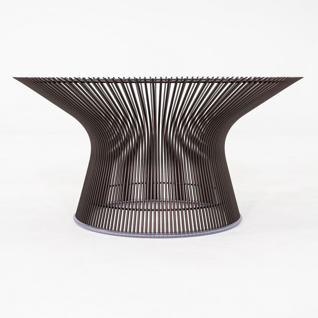 SOLD 2018 Warren Platner for Knoll Coffee Table with 36"Glass Top and Bronze Base