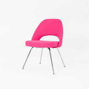 2015 Eero Saarinen for Knoll Armless Executive Dining Chair Pink Fabric 3x Avail