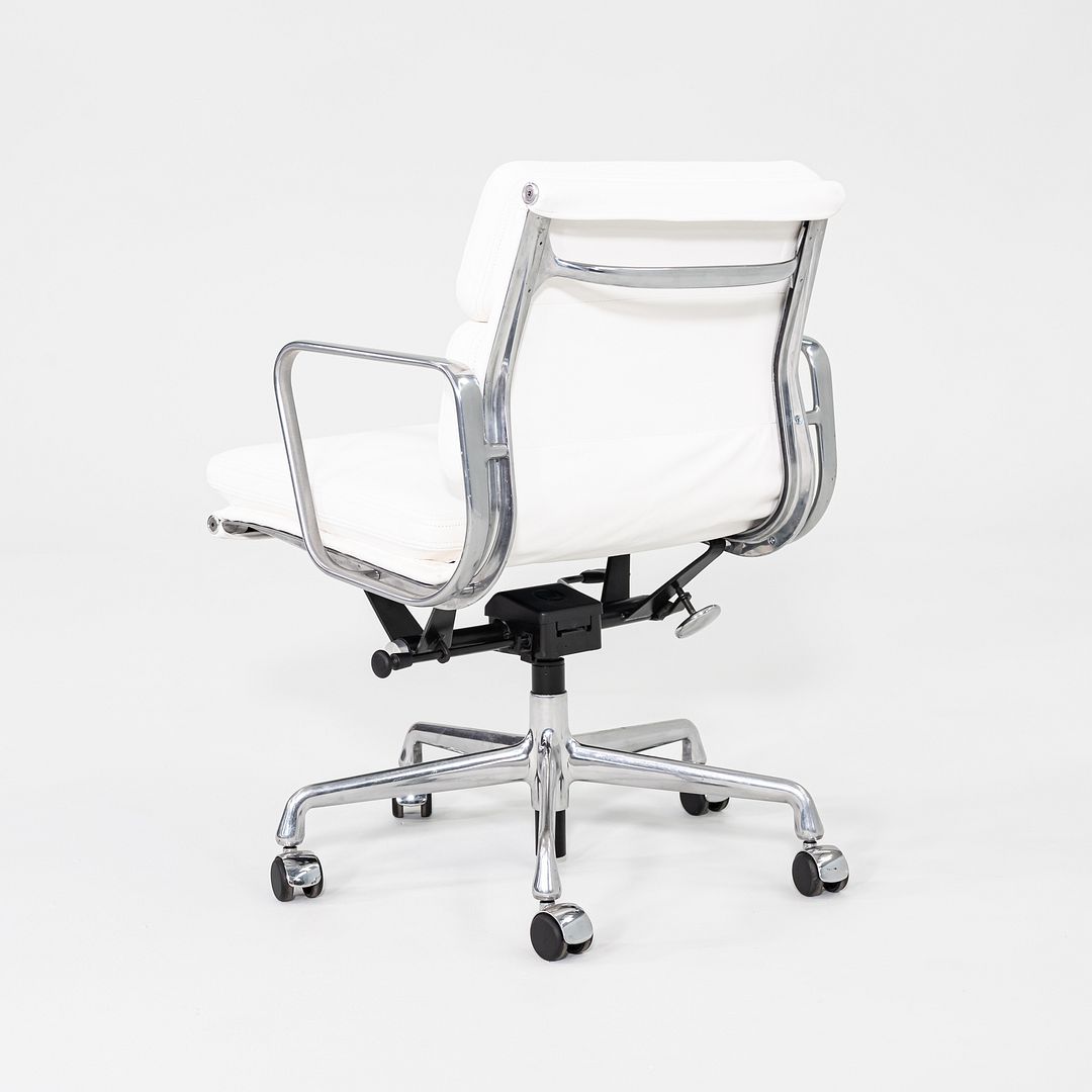 2010s Herman Miller Eames Soft Pad Management Desk Chair with White Leather
