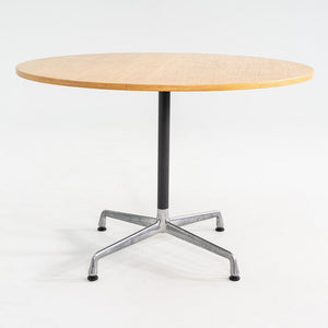 1999 Herman Miller Eames Aluminum Group Cafe / Dining Table with Wood Top 42"