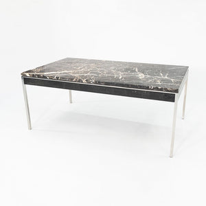 1960s Gordon Bunshaft and Davis Allen of SOM Stainless, Marble, and Wood Table
