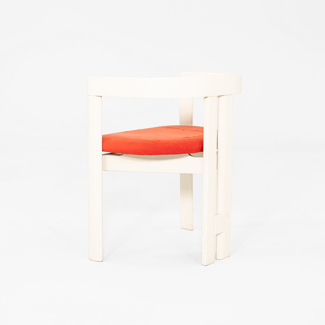 1970s Pair of Pigreco Dining Arm Chairs in Orange Tobia Scarpa for Gavina/Knoll