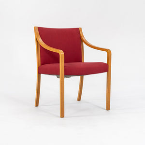 1987 Bert England for Stow Davis Dining Chair Upholstered in Red Fabric 3x Avail