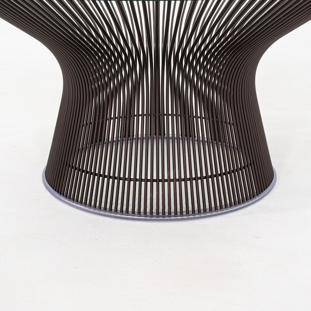 SOLD 2018 Warren Platner for Knoll Coffee Table with 36"Glass Top and Bronze Base