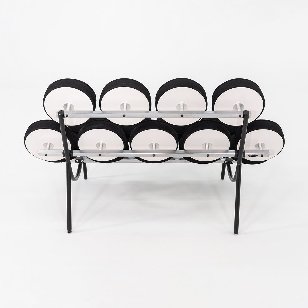 2001 George Nelson for Herman Miller Marshmallow Sofa in Black Upholstery Fabric