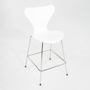2024 Arne Jacobsen for Fritz Hansen Series 7 Counter Stool Painted Ash w/ Chrome