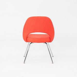 2015 Pair of Eero Saarinen for Knoll Armless Executive Dining Chair Red / Orange