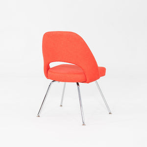 2015 Pair of Eero Saarinen for Knoll Armless Executive Dining Chair Red / Orange