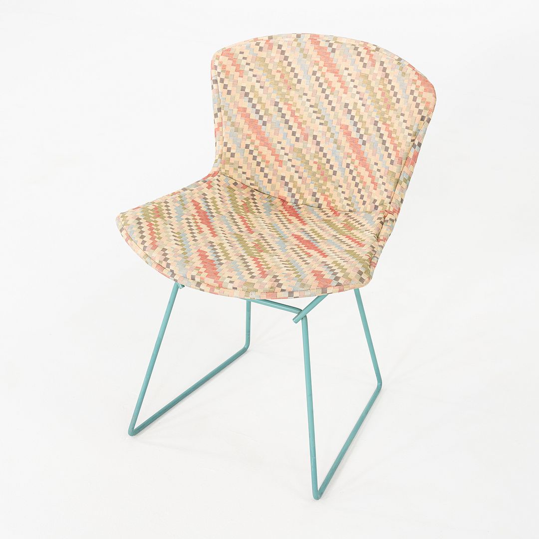 1980s Set of Six Harry Bertoia for Knoll Dining Side Chairs with Full Cushions