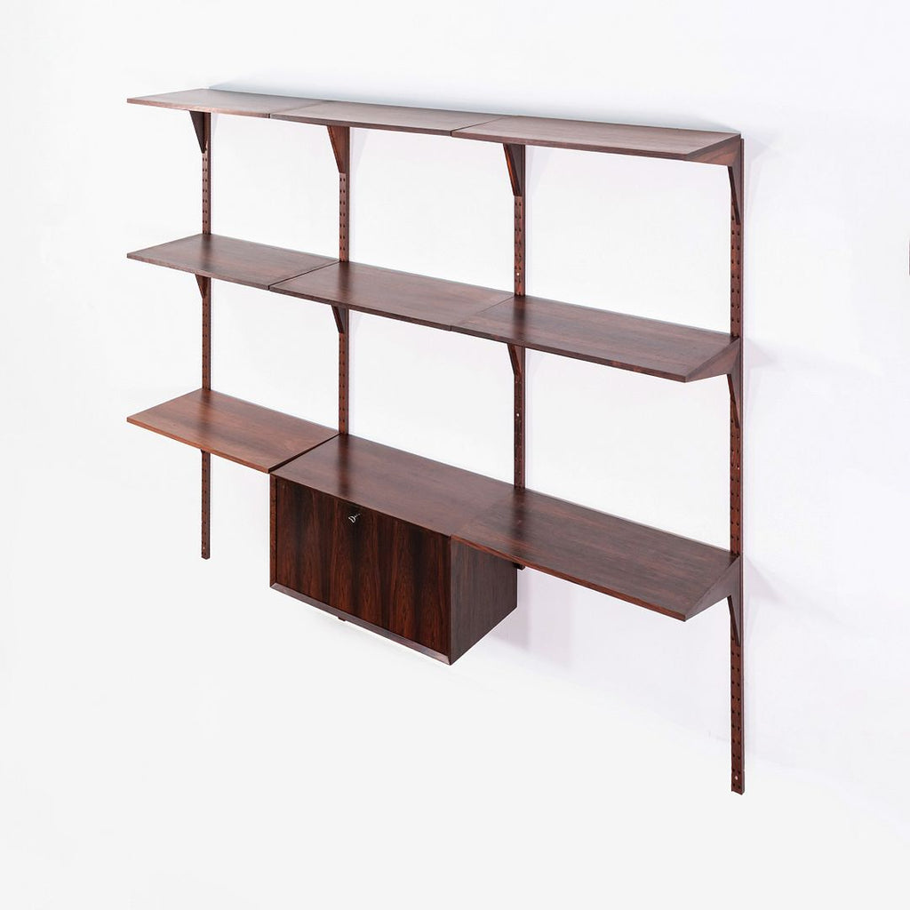 1960s Poul Cadovius System CADO Modular Storage Wall Unit w/ Cabinet in Rosewood