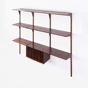 1960s Poul Cadovius System CADO Modular Storage Wall Unit w/ Cabinet in Rosewood