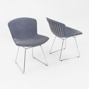 2011 Pair of Harry Bertoia for Knoll Wire Dining Side Chairs with Full Pads