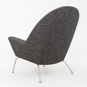 2022 CH468 Oculus Lounge Chair and Ottoman by Hans Wegner for Carl Hansen Grey Fabric 3x Available