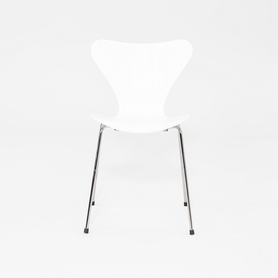 2020s Arne Jacobsen for Fritz Hansen Series 7 Chair Painted Ash w/ Chrome Base