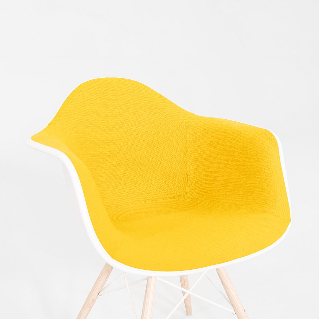 2022 Herman Miller Eames DAW Dining Chair in Yellow w/ Eiffel Base 3x Available